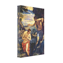Tintoretto - Taufe von Christus Galerie Falt Leinwand