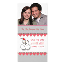 'Tis die Jahreszeit für Liebe-Save the Date Foto-K Individuelle Foto Karte