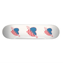 Tischtennis-Patriot-Herz Personalisierte Skatedecks