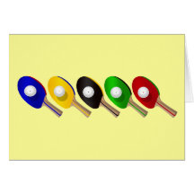 Tischtennis-Schläger und Klingeln Pong Ball-Sport Karten