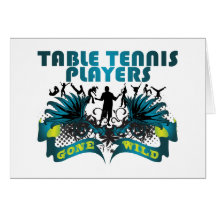Tischtennis-Spieler wild gegangen Karte
