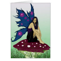 Toadstool-Feen-Grußkarte
