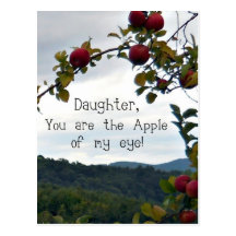 Tochter, sind Sie Apple meines Auges! Postkarte