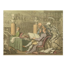 Tod und der Künstler Postkarte