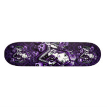 "Tollkirschen-" gotischer lila Schädel-FeeSkateboa Personalisierte Skateboards