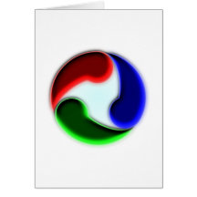 tomoe abstraktes japanisches Emblem abstract japan Grußkarte
