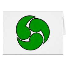 tomoe abstraktes japanisches Emblem abstract japan Grußkarten
