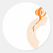Ton-Arm - Disc-Jockey-Musik-Vinyl DJ Djing Sticker