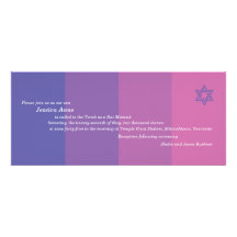 Tonal lila Schläger Mitzvah Einladung