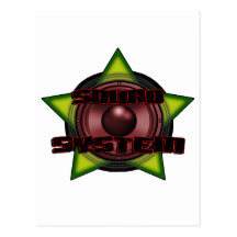 Tonanlage des DnB Reggae-Tollpatsch-DUBSTEP DJ Postkarte