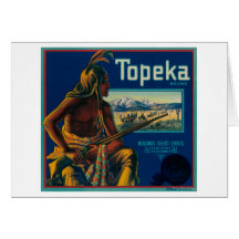 Topeka-Marken-Zitrusfrucht-Kisten-Aufkleber Karte