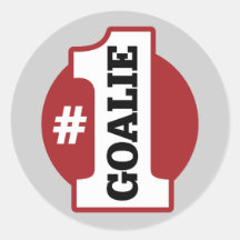 Tormann der Nr.-1 Runde Sticker