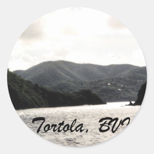 Tortola, BVI Runde Sticker