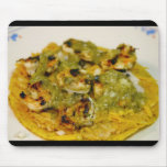 Tostadas-Garnele, die Nahrungsmittelabendessen-Sal Mauspads