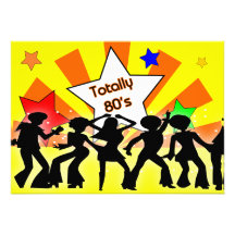 total Achtzigerjahre retro Party Einladung