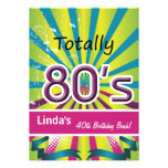 total Achtzigerjahre retro Party Einladung