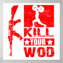 Töten Sie Ihr WOD - AK47"Auslese-Fitness-" Plakat