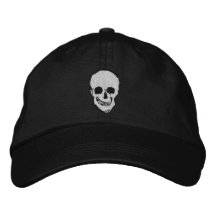 Totenkopf mit gekreuzter Knochen Bestickte Mütze