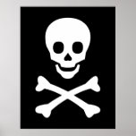 Totenkopf mit gekreuzter Knochen Posterdrucke