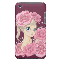 Touchfall Fräulein-Rose iPod (Rosa/Kastanienbraun) Barely There iPod Cover