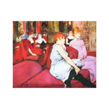 Toulouse-Lautrec - Salon im Ruede Moulins Gespannte Galeriedrucke