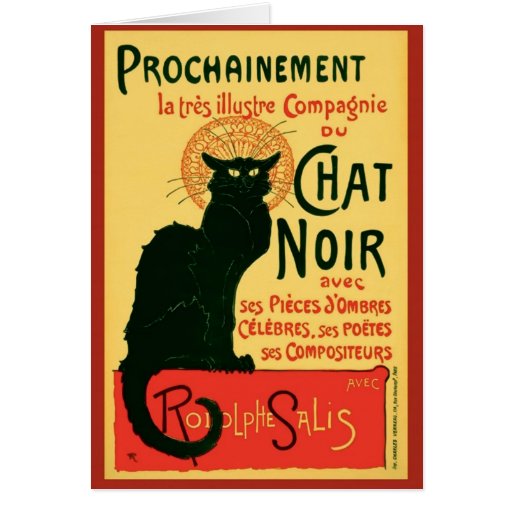 Tournée du Chat Noir, Theophile Steinlen Grußkarten