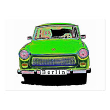 Trabant-Auto im Grün, Berlin Visitenkartenvorlage