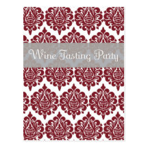 Traditionelle Wein-Einladung/Postkarte