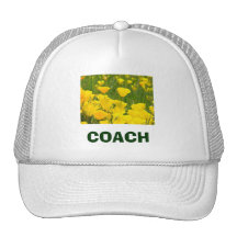 TRAINER trägt Hut-orange Mohnblumen-Blumen zur Sch Trucker Mützen