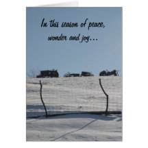 Traktor-Schnee-Szenen-Weihnachtskarte