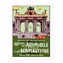 Transport-Ausstellungs-Plakat 1913 Postkarte