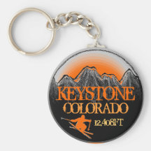 Trapezfehlerski-Kunst keychain colorados orange Schlüsselbänder