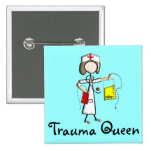 Trauma-Krankenschwester-"Trauma-Königin-" T-Shirts Anstecknadelbutton