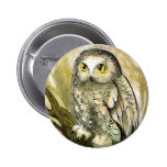 Träumerische Eule Button