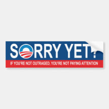 Traurig schon? Anti-Obama-Autoaufkleber
