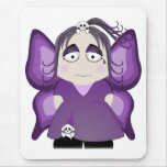 Traurige gotische Fee in Lila Mousepad