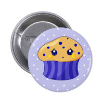 Trauriges Muffin Anstecknadelbuttons
