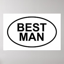 Trauzeuge-Wedding Oval Plakatdruck