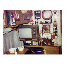 Travel Trailer Living Postcards