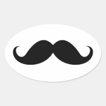 Trendy Hipster des lustigen schwarzen Lenkstangens Aufkleber