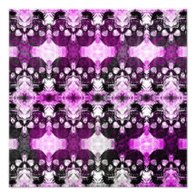 Trendy Purple Graphic Skull Photographic Print