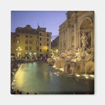 Trevi-Brunnen nachts, Rom, Lazio, Italien Magnete