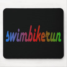 TRI Triathlon-Schwimmen-Fahrrad-Lauf-REGENBOGEN En Mousepads