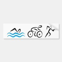Triathlon Autoaufkleber