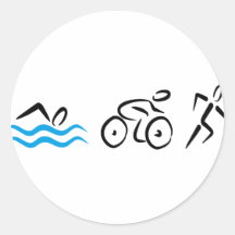 Triathlon Runder Sticker