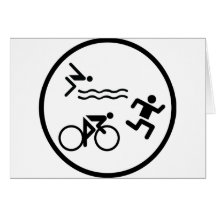 Triathlonkreisikone Grußkarte