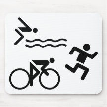 Triatholon - laufendes Schwimmenradfahren Mauspads