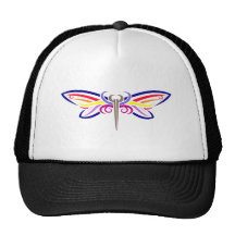 tribal Schmetterling butterfly Retrokappe