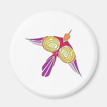 tribal Vogel bird Kühlschrankmagnet