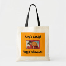 Trick-oder Leckerei-glückliche Halloween-Hexekürbi